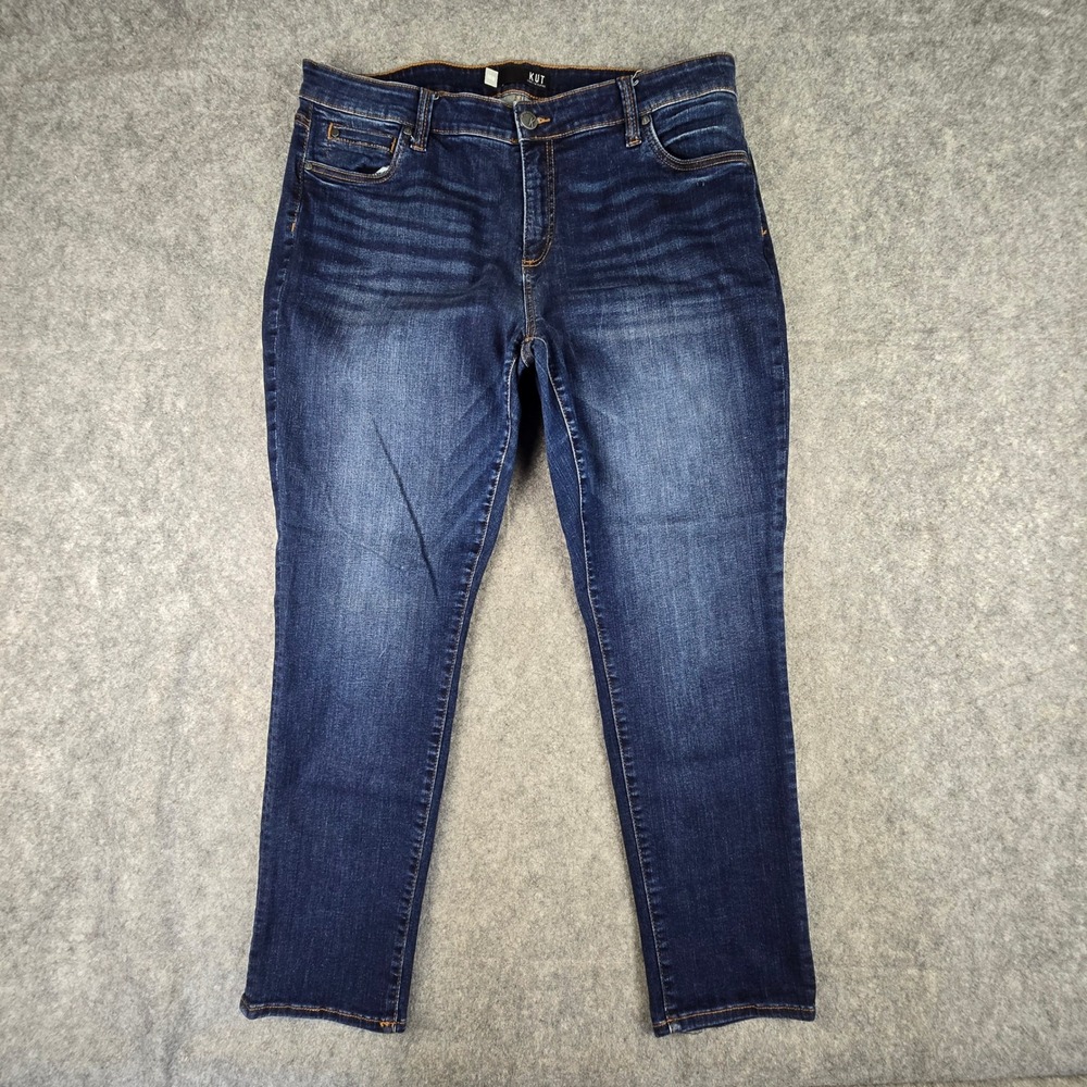 Kut from the Kloth Womens 16W Diana Skinny Jeans Dark Wash Stretch Plus